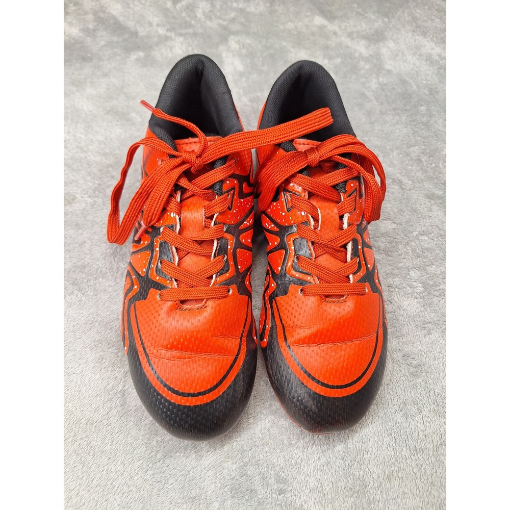 Kids Cleats Orange Black Athletic Football Shoes Size 5Y - Picture 2 of 5